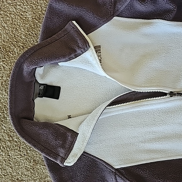 The North Face Fleece Zip Up Jacket Small White Purple - Picture 4 of 6